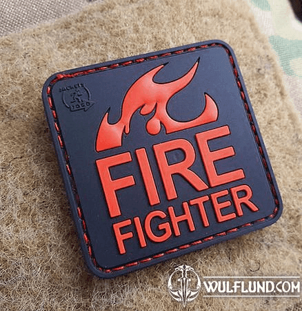 FIREFIGHTER PATCH, BLACKMEDIC / 3D RUBBER PATCH