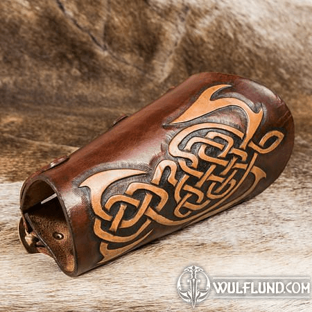 LEATHER BRACER, CELTIC DESIGN