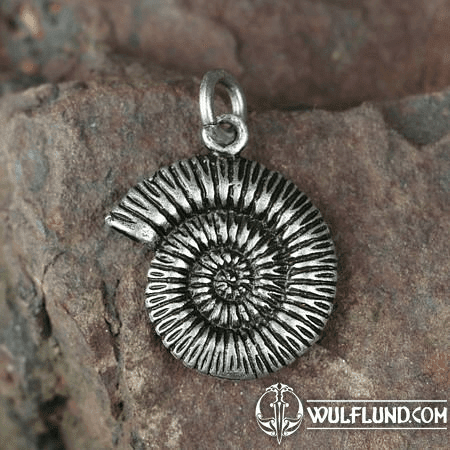 AMMONITE, PENDANT, ZINC ANTIQUE SILVER