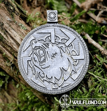 BEAR KOLOVRAT, PENDANT, PEWTER