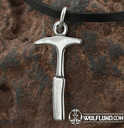 GEOLOGICAL HAMMER, SILVER PENDANT