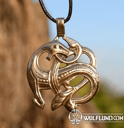 VIKING SEA DRAGON, BRONZE PENDANT