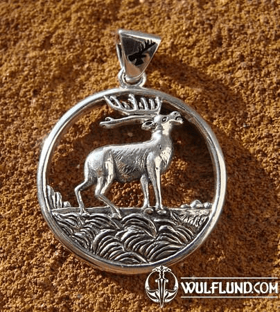 SILVER STAG PENDANT