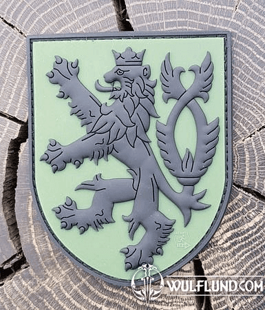 CZECH LION, RUBBER PATCH, GREEN