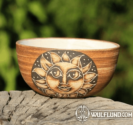 CERAMIC BOWL, MOON AND SUN