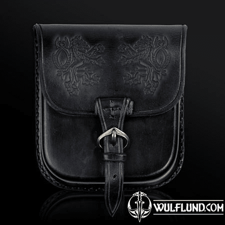 BOHEMIA, LEATHER BELT BAG - BLACK