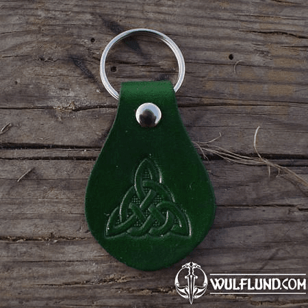 KEYCHAIN - TRIQUETRA, LEATHER