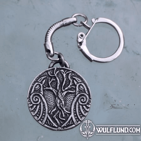 HUGINN AND MUNINN, VIKING KEYCHAIN, ZINC