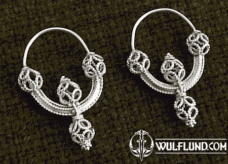 GREAT MORAVIAN SILVER EARRINGS, AG 925