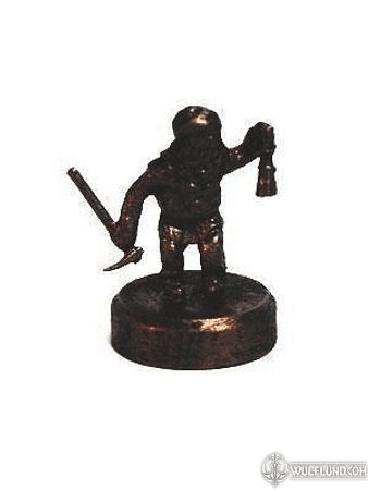 DWARF WITH A MINING BURNER, HISTORICAL TIN STATUE
