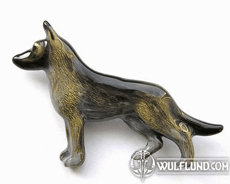 CZECHOSLOVAKIAN WOLFDOG, COSTUME BROOCH