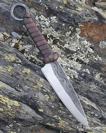 CRUACHAN, CELTIC HAND FORGED KNIFE BROWN