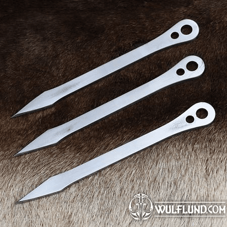 THE VETERAN THROWING KNIVES, SET OF 3 POLISHED