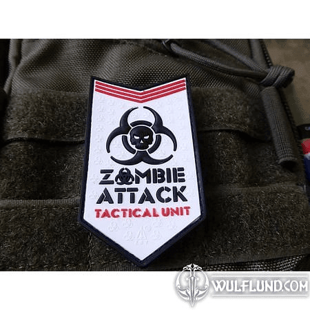 ZOMBIE ATTACK, 3D RUBBER PATCH, GLOW IN THE DARK