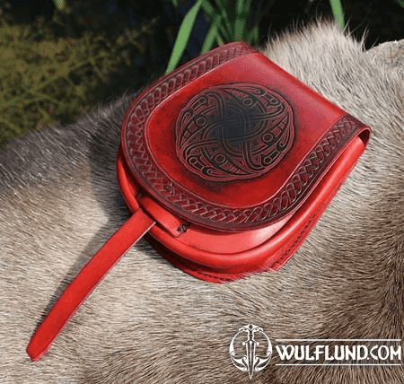 VENDEL, VIKING LEATHER BAG, RED