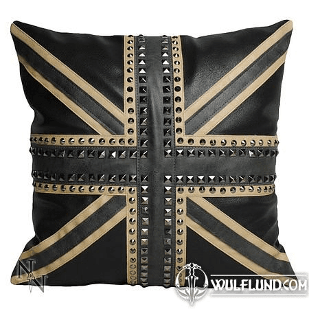 UNION JACK STUDDED CUSHION