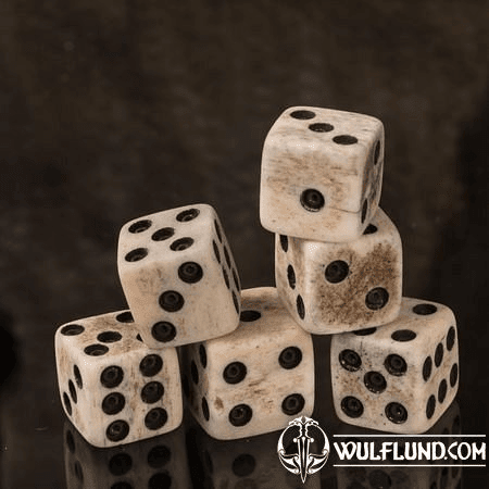 GAMING DICE, BONE, 1 PIECE