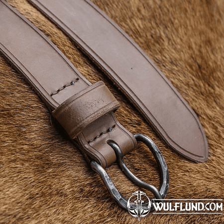 LEATHER BELT WITH FORGED BUCKLE, PERUNIKA SYSTEM