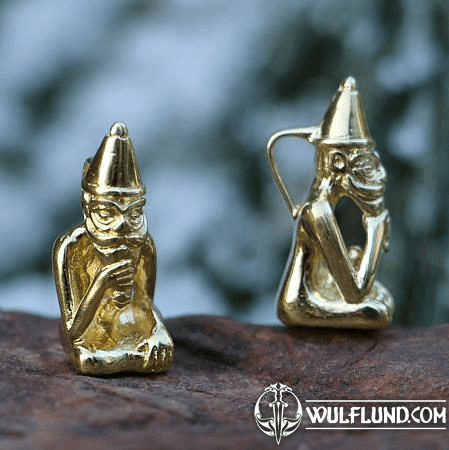 FREY, VIKING GOD, PENDANT, GOLD PLATED