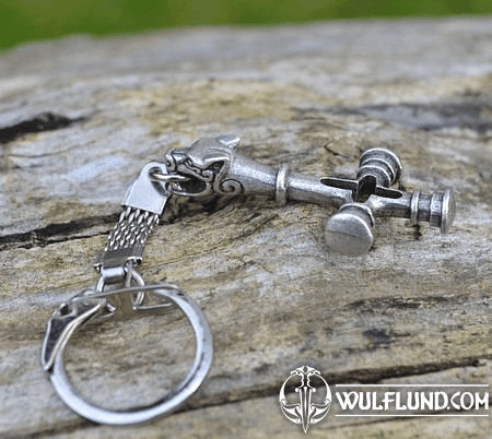 VIKING WOLF CROSS, KEYCHAIN