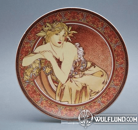 PLATE ALPHONSE MUCHA - IN LOVE