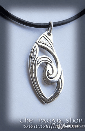 CELTIC NECKLACE, HANDCRAFTED SILVER PENDANT, XII