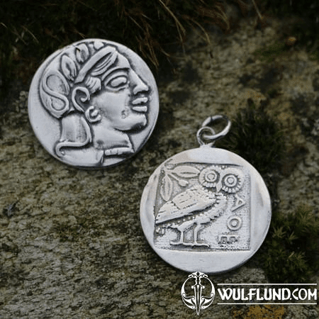 ATHENIAN TETRADRACHM, PENDANT, SILVER, REPRODUCTION