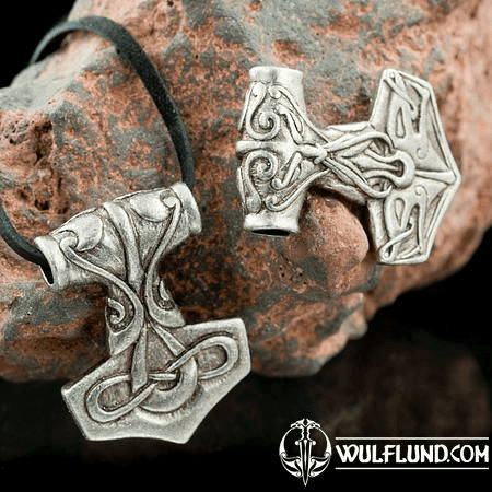 TÓR, THORS HAMMER, PENDANT, ZINC, ANTIQUE SILVER