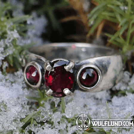 CITTADELLA, RING, GARNET, SILVER 925