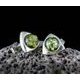 TERRA, boucles d'oreilles en ambre, vert, argent