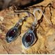 MAIA earrings, silver and garnet