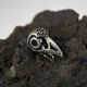 Raven's Skull, beard ring, sterling silver