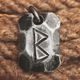 BERKANO, forged iron rune pendant