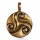 TRISKELE CELTIQUE, pendentif, bronze