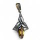 SHAMROCK, pendant, silver 925 and citrine