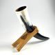 DRINKING HORN STAND wooden, oak