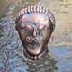 Celtic druid, walking stick head, bronze