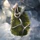 HEDA - pendentif, argent, Moldavite