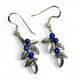 Blueberries, Earrings, silver