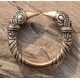 bague de tête de corbeau viking, bronze