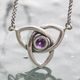 TRIQUETRA - collier, argent, améthyste