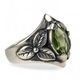 SHAMROCK - bague, moldavite, argent