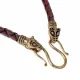 Wikingerwolf, Lederhalsband, Bronze