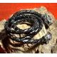 VIKING WOLF BRAIDED LEATHER BOLO, leather and pewter