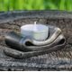 Tealight candle holder, forged