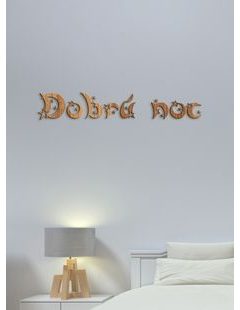 Drevený nápis "Dobrú noc"