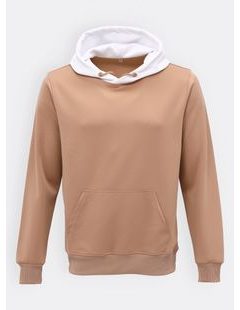 Pánská mikina s kapucí béžová