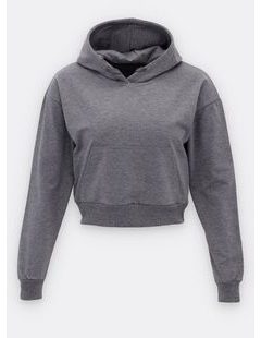 Dámska mikina crop top sivá