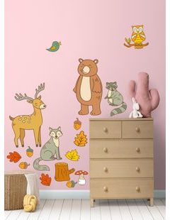 Zvířecí rodina v lese