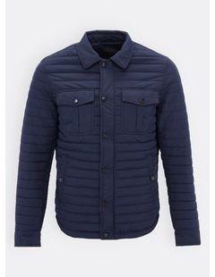 Pánska prechodná prešívaná bunda tmavomodrá